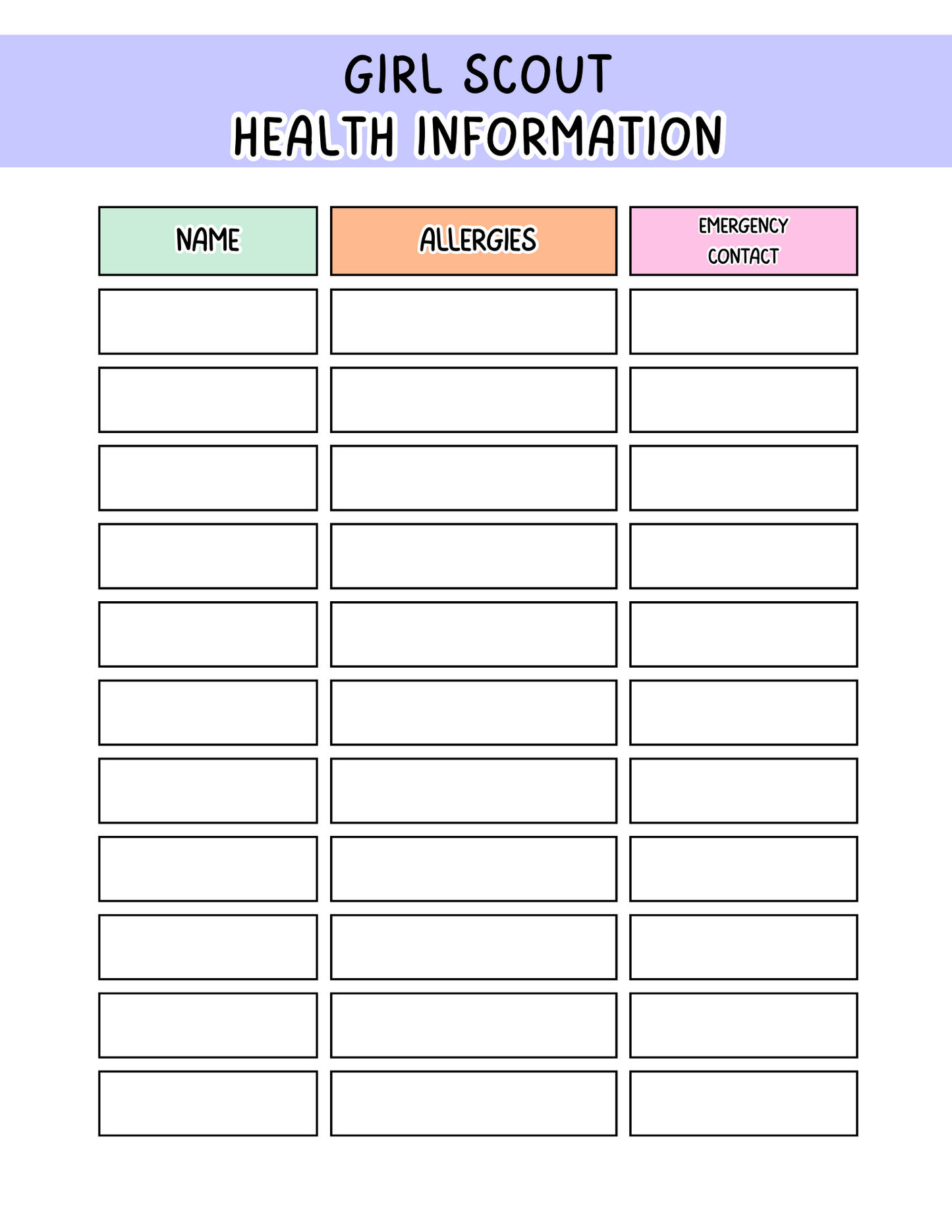 Troop Leader Planner