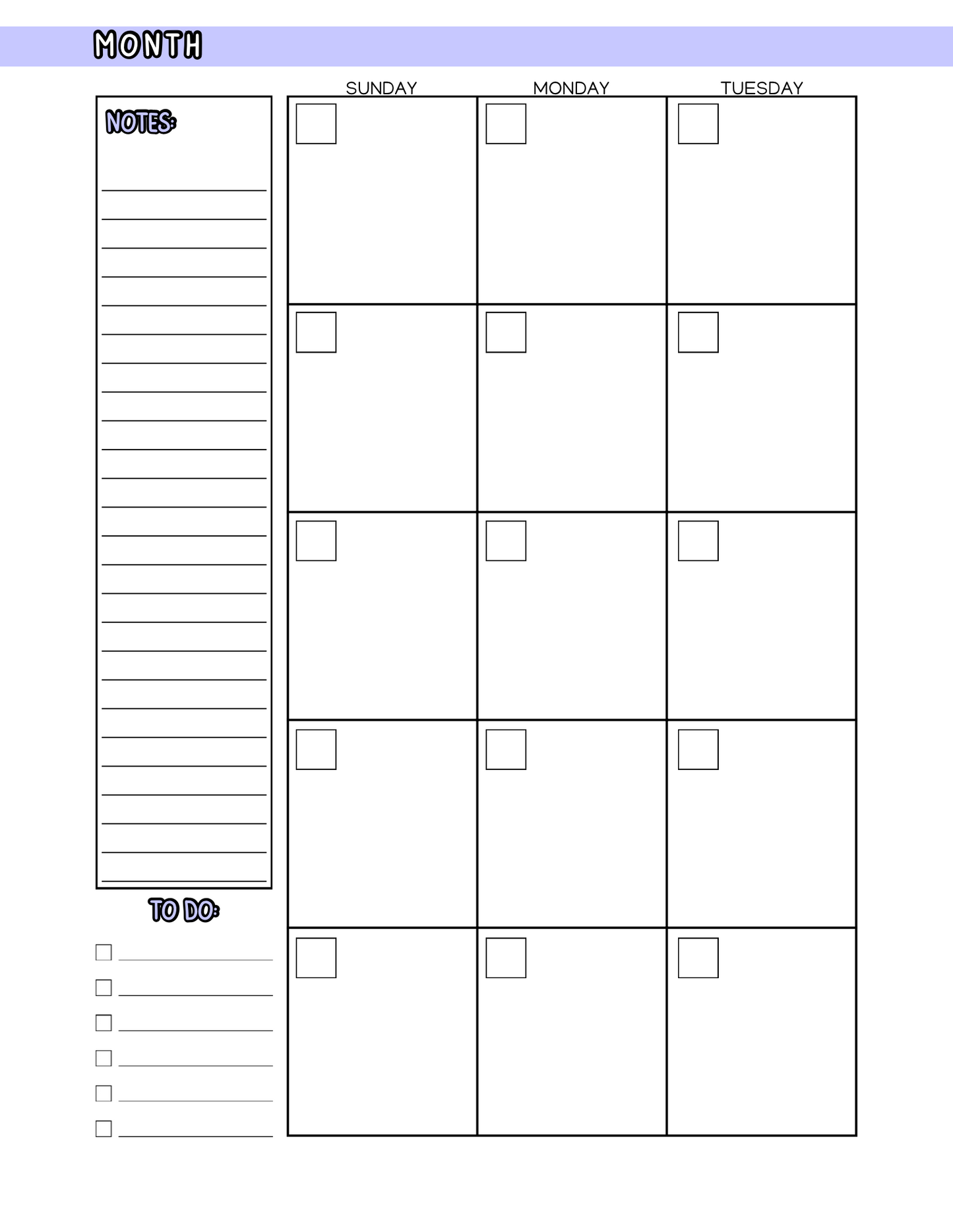 Troop Leader Planner
