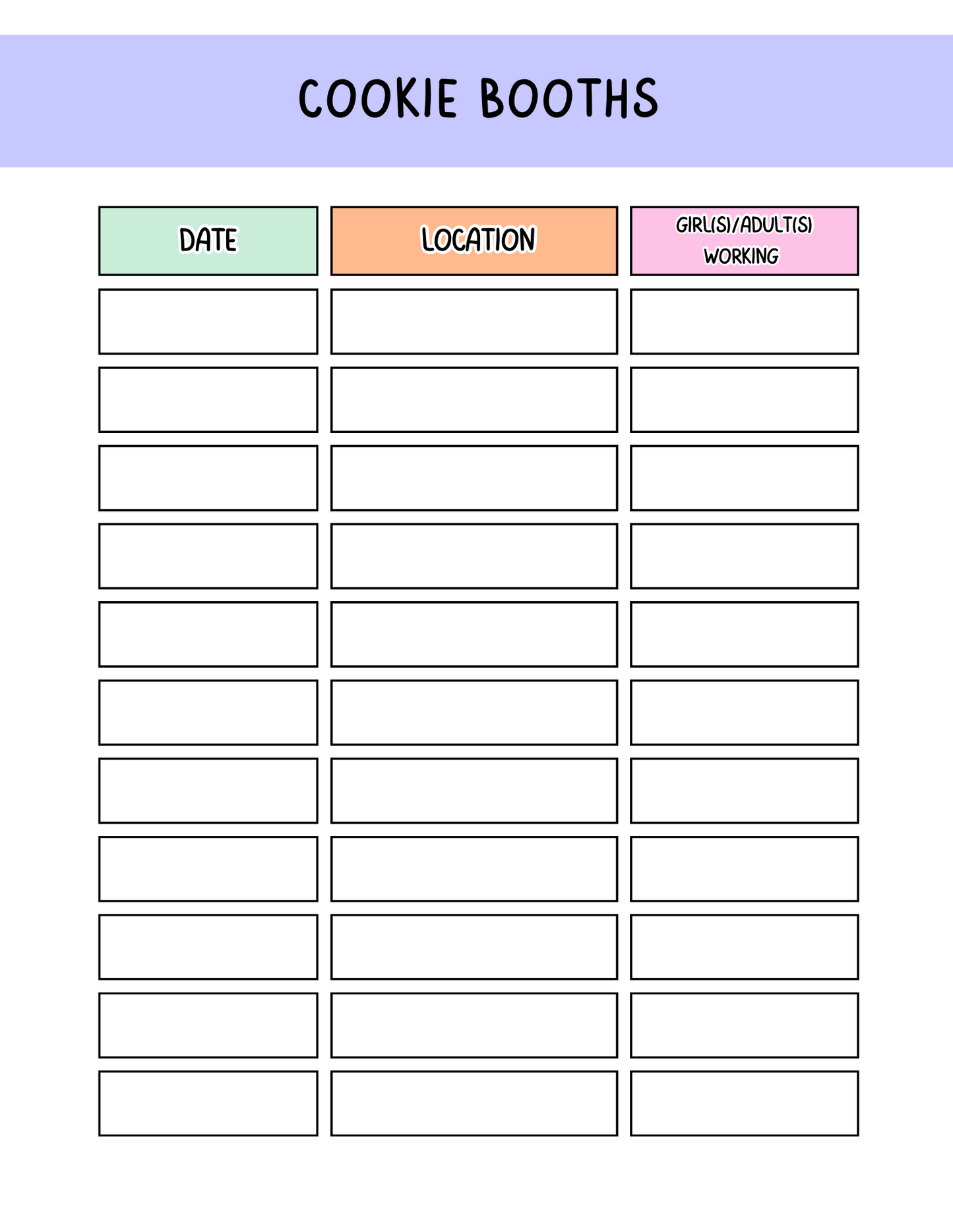 Troop Leader Planner